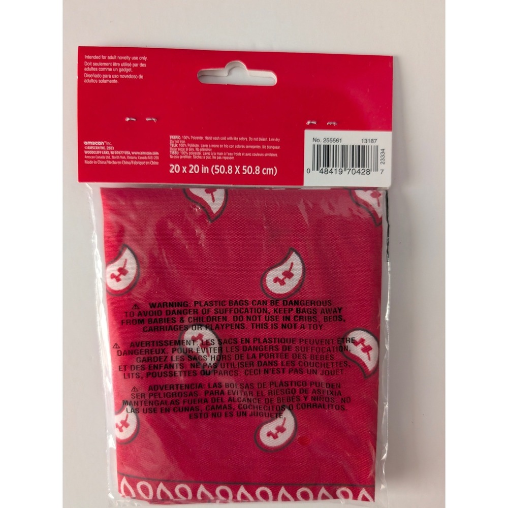 Western Red Bandana Party Supplies Set Plates Napkins Bandanas Cowboy Theme 198p - Picture 9 of 13